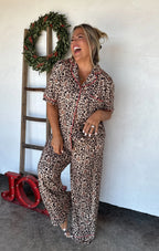 PREORDER- LEOPARD XMAS LUXE PJ SET